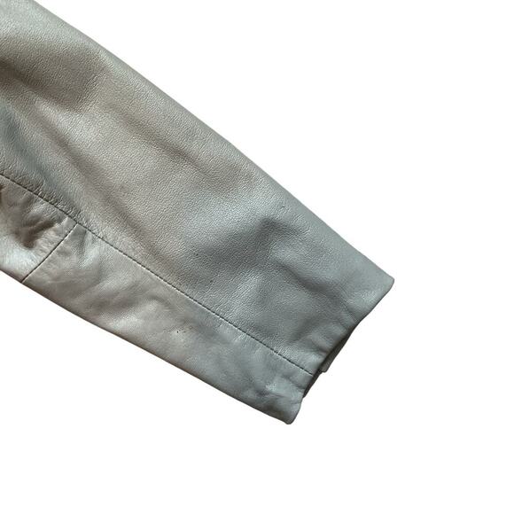 Kenneth Cole Women’s Gray Leather Blazer. Size Small. - Picture 9 of 9